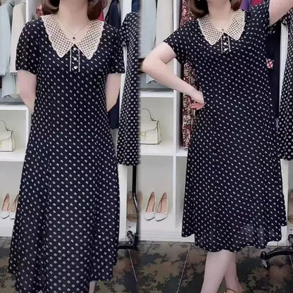 🔥【Wyprzedaż magazynowa】💞【M-4XL】Nowa modna elegancka sukienka w grochy