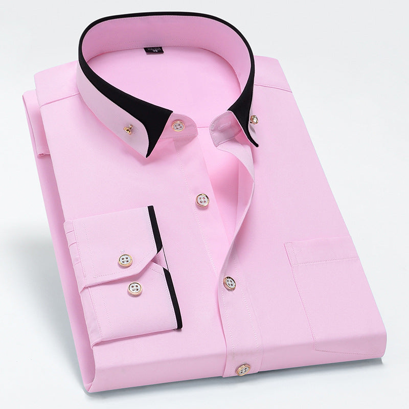 👕【S-4XL】2025 nowa, oddychająca męska, casualowa, biznesowa koszula z długim rękawem – niezbędny element garderoby do pracy