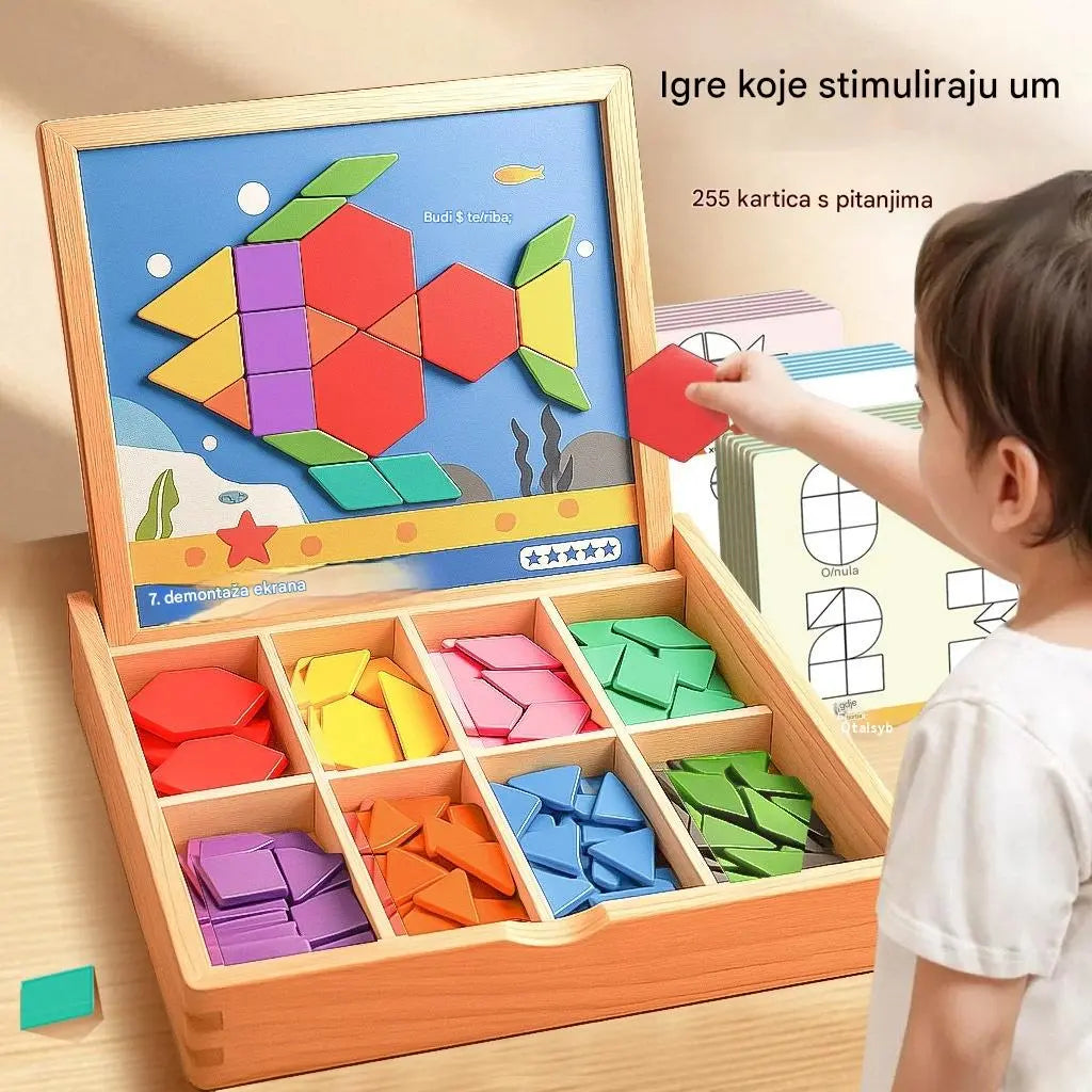 ✨✨Geometrijski magnetski tangram građevinski blokovi