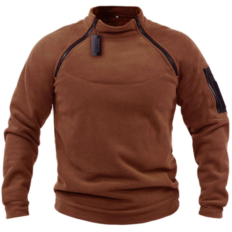 🧔‍♂️【S-4XL】Męski, ciepły T-shirt outdoorowy na jesień i zimę z długimi rękawami-3776011