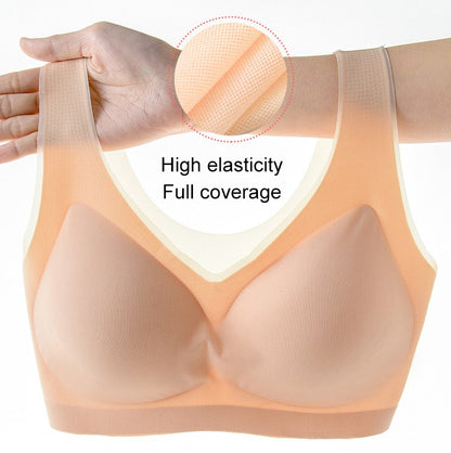 🔥 【Gorąca sprzedaż】🔥Lateksowy biustonosz, cienki i oddychający, bez drutów, super wygodny_3619271