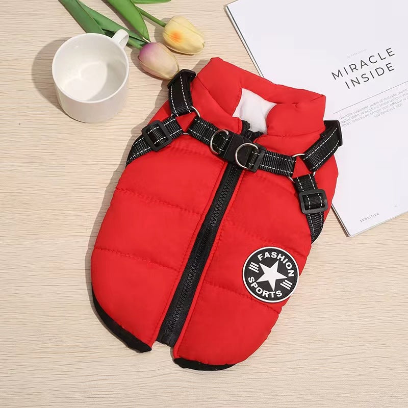 【50 % popust】Jesenska in zimska smučarska oblačila za hišne ljubljenčke, vodoodporna in topla bombažna jakna za pse