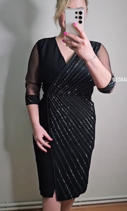 👗✨【S-5XL】🛒🌹2025 nowa moda i elegancka sukienka, stylowa i wygodna, lśniące linie