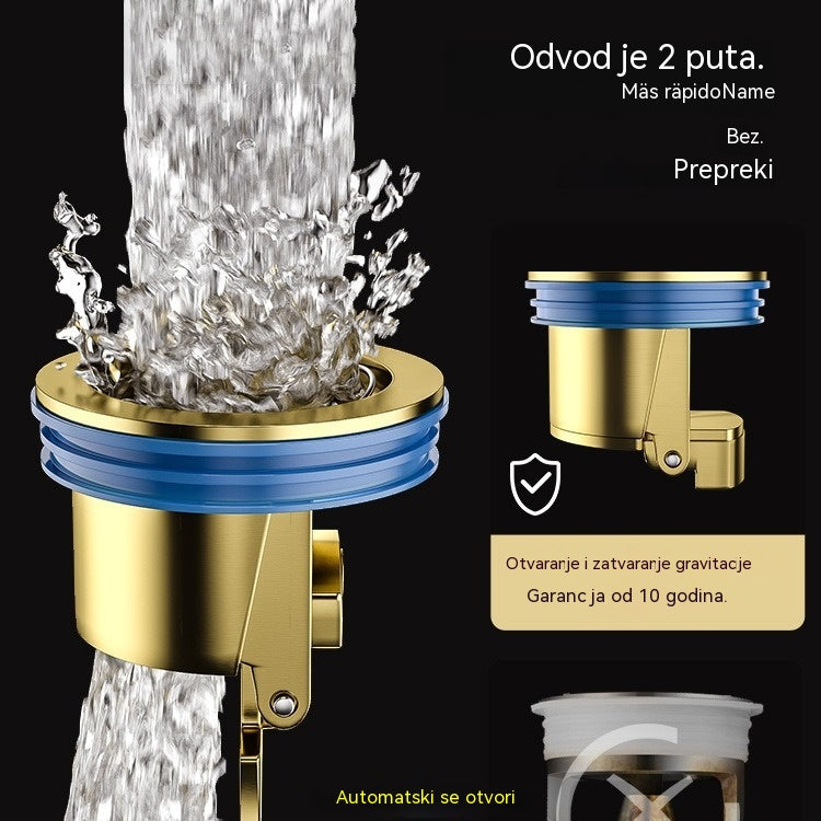 🔥Kupite 1, dobijte 1 GRATIS!🔥 Univerzalni mesingani podni odvod s jezgrom protiv neugodnih mirisa 🚿✨