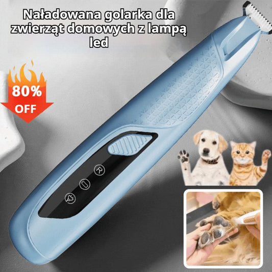 💥【Obniżka 100 zł】🐾💖Akumulatorowa maszynka do strzyżenia zwierząt domowych z podświetleniem LED