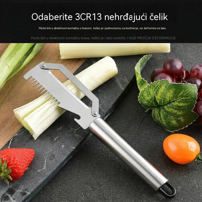 ✅【Kupite 1, dobijte 1 gratis!】🧅🔪 Višenamjenska kuhinjska gulilica 3 u 1: Guli, reže i otvara čepove boca! 🔥