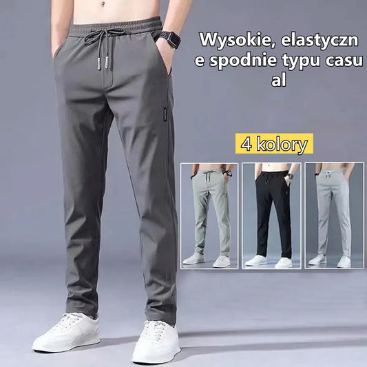 【M-5XL】2024 nowe męskie spodnie ze stretchem na co dzień, wygodne i modne_3614162