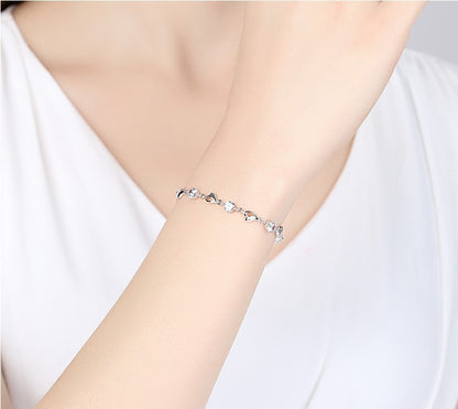 【pri kúpe 1 získate 1 zadarmo】Náramky Love Heart zo striebra 925-3851127