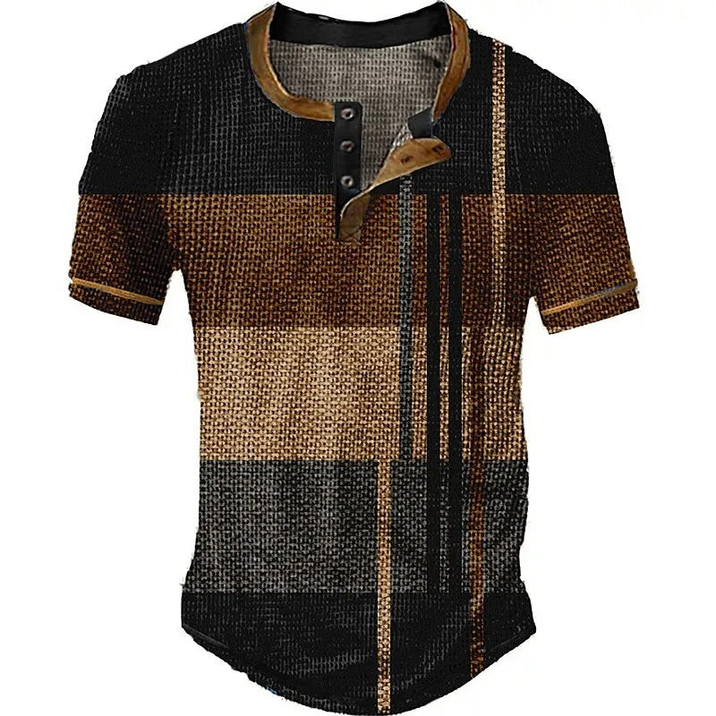 🔥Oferta ograniczona czasowo🔥Letnia nowość 2025 Męski casualowy T-shirt z krótkim rękawem i nadrukiem