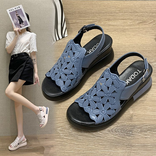 【35-40】Sandały na miękkiej podeszwie i buty w stylu retro--3650346
