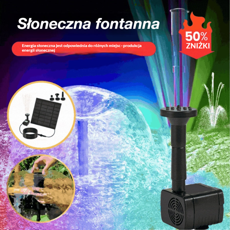 🔥 Natychmiastowa zniżka 110 zł 🔥🌟 Zewnętrzna słoneczna fontanna ogrodowa