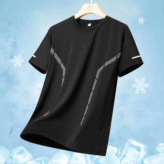 【🔥Oferta ograniczona czasowo】Krótki rękaw T-shirt z siateczki, rozciągliwy, casualowy ✅ Szybkoschnący design