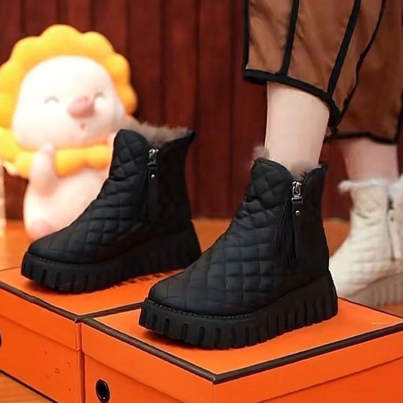 👢【35-41】2025 nou la modă cald, tălpi groase rezistente la frig, cizme de bumbac, impermeabile și anti-alunecare3879183