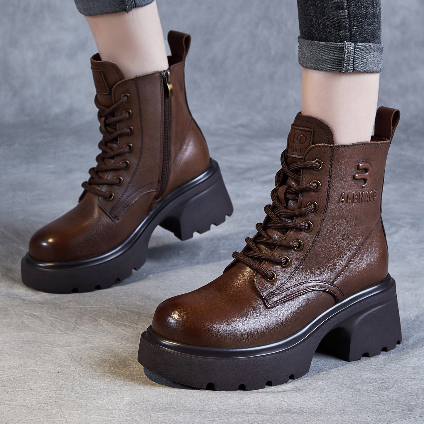 🔥【35-40】Nowe zimowe buty Martin z prawdziwej skóry 3845379