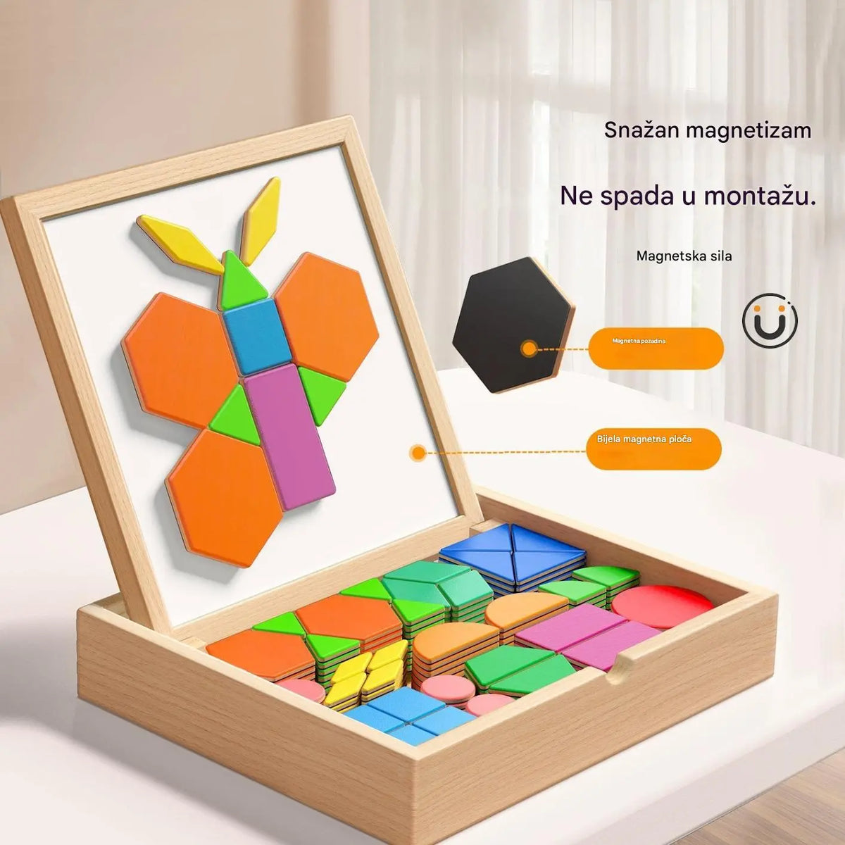 ✨✨Geometrijski magnetski tangram građevinski blokovi