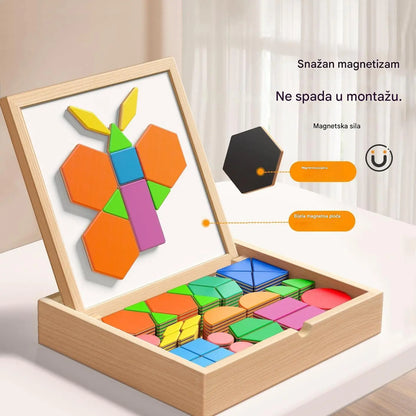 ✨✨Geometrijski magnetski tangram građevinski blokovi