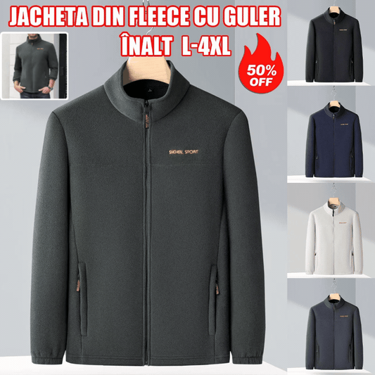 🔥【L-4XL】Męska kurtka jesienno-zimowa z wysokim, pluszowym kołnierzem, ciepła