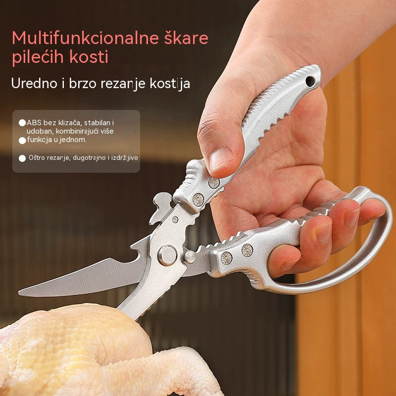 🍖Uklonjive kuhinjske škare, pogodne za perad i kosti.