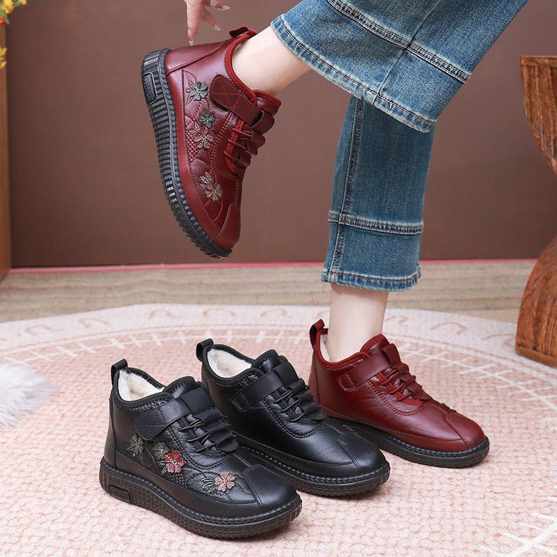 😍【35-41】2024 Buty dla mamy Miękka podeszwa Antypoślizgowa Plus Aksamitne ciepłe, zagęszczone śniegowce-3855481