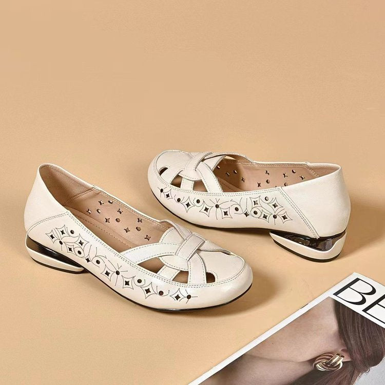 🥿✨【35-40】Nove ženske ljetne sandale od mekane kože, fleksibilnih potplata i prozračnog dizajna s izrezima.