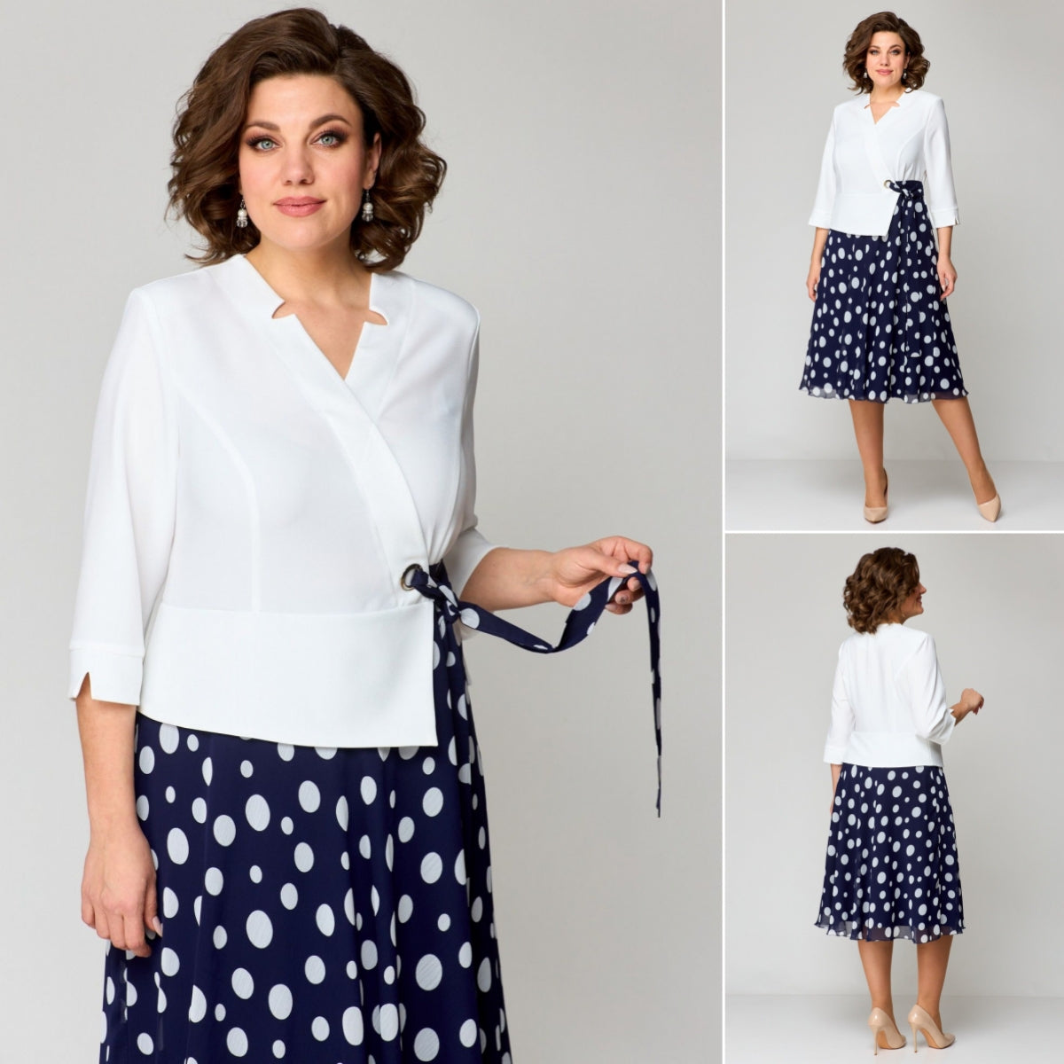 👗💖Vremenski ograničena promocija😍【S-4XL】✨Nova proljetno/ljetna dvodijelna asimetrična haljina za 2026. godinu, V-izrez s kratkim rukavima.