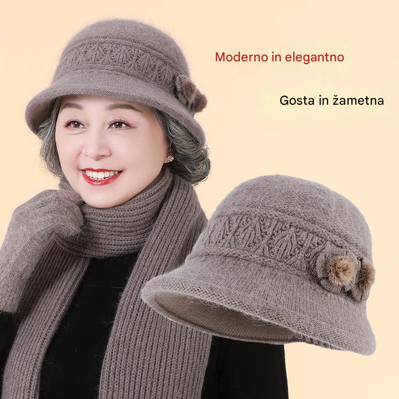 🧶Kapa + šal🧶 Topel zimski spremljevalec: topla pletena volnena kapa