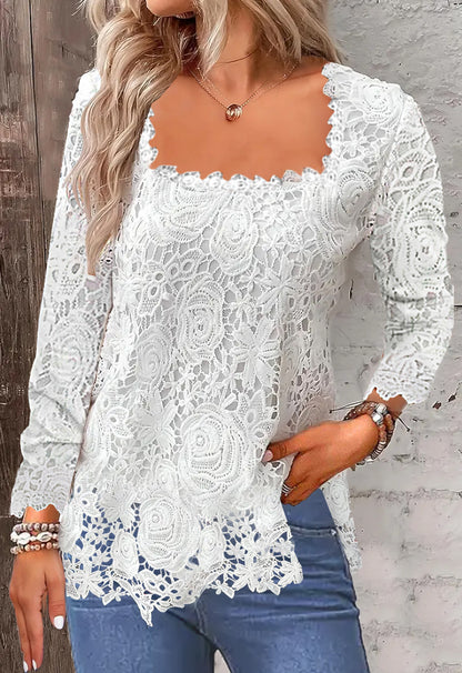 💖[50% zniżki] ✨[Rozmiary S-2XL]🌹 2026 Nowa modna koronkowa koszulka T-shirt