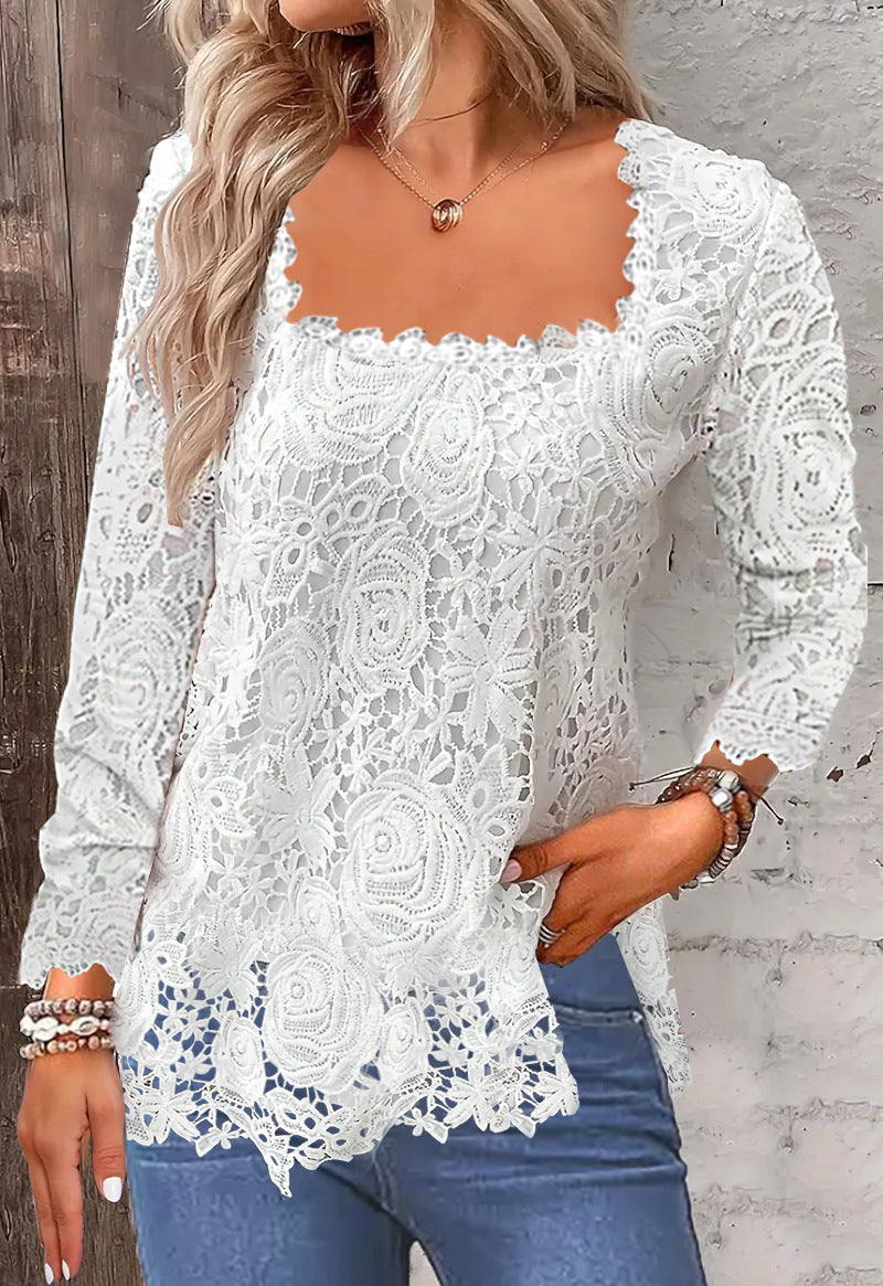 💖[50% zniżki] ✨[Rozmiary S-2XL]🌹 2026 Nowa modna koronkowa koszulka T-shirt