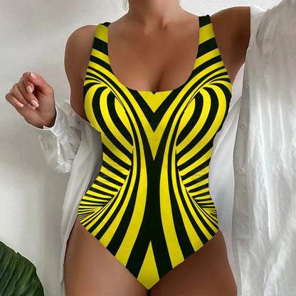 🥰【Zadnji dan - 50% popusta】🔥【S~8XL】Jedinstveni prugasti jednodijelni kupaći kostim
