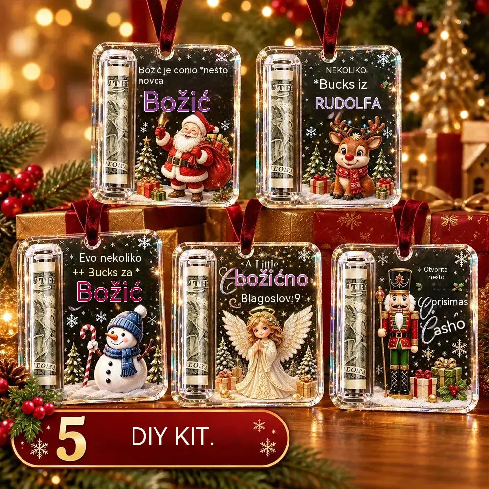 🎄 Božićni ukras za novac ✨ Ukras za božićno drvce koji skriva novčanice – kreativan i iznenađujući blagdanski poklon.