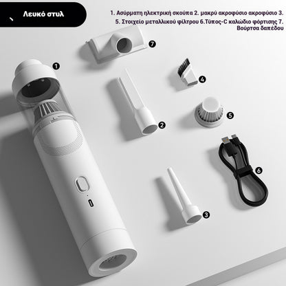 🔥【Zestaw 7 elementów】👍Supermocny ręczny odkurzacz ssący, przenośna dmuchawa do kurzu✅