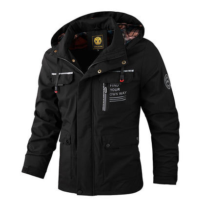 🔥 【M-4XL】 2024 Jesienno-zimowa nowa męska ciepła kurtka wiatroszczelna i wodoodporna-3766599