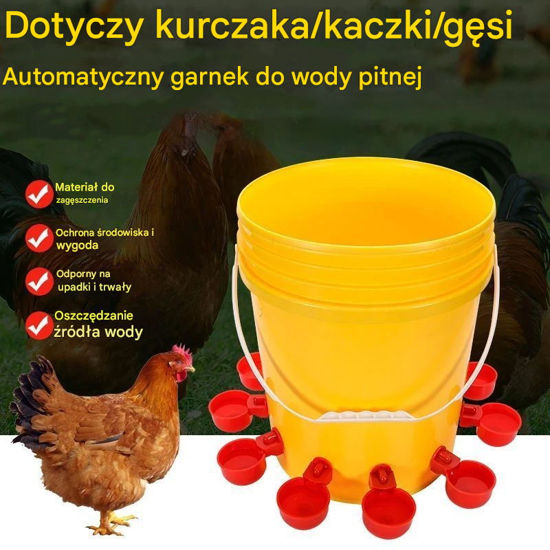 🦆🐔 【Kup 1, otrzymasz 10 gratis】【10 sztuk】Automatyczna miska do pojenia drobiu