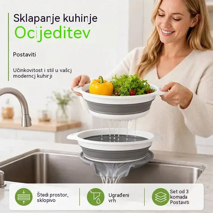 📢📢 1 set za 28 eura ⏰ Set od 3 sklopive košare za odvod (s bazom za odvod)