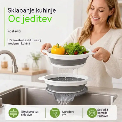 📢📢 1 set za 28 eura ⏰ Set od 3 sklopive košare za odvod (s bazom za odvod)