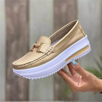 ✨🥿【35-43】Ženske mokasine s platformom - velike veličine, metalna kopča, ležeran stil