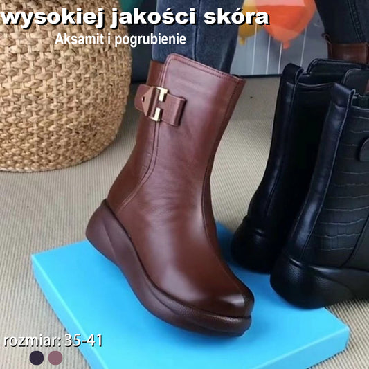 【ROZMIAR: 35-41】💥 Zimowe 2024 nowe buty Martin do połowy łydki, ciepłe śniegowce ze zintegrowanym futerkiem, wygodne miękkie podeszwy i grube podeszwy