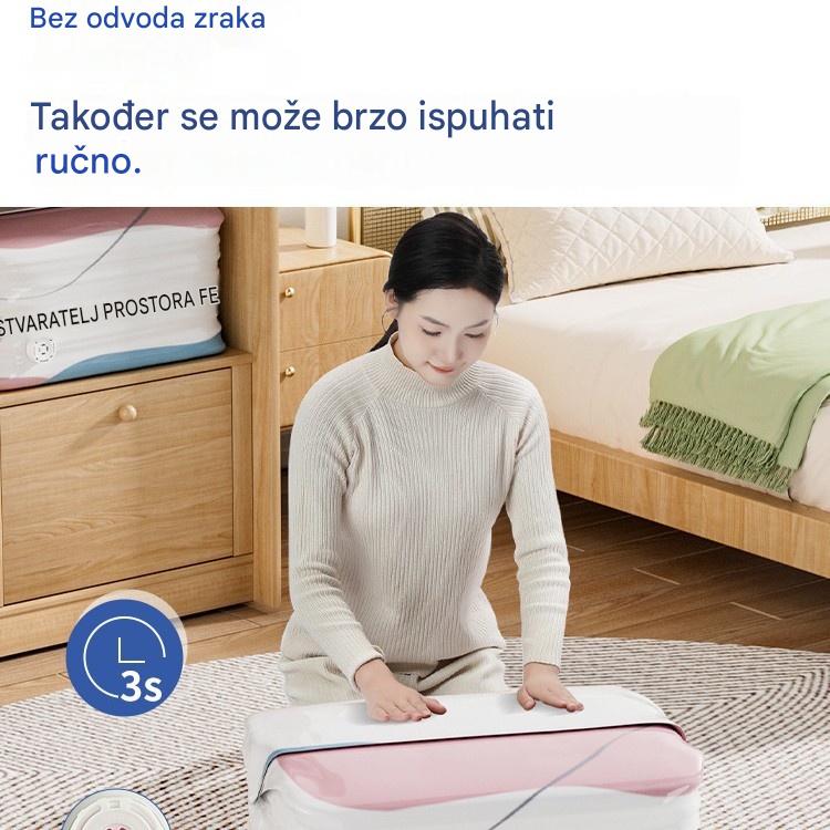 👕📦【5 komada】Kompresijske vrećice za pohranu odjeće, nije potrebno vakuumiranje, ojačani dizajn.