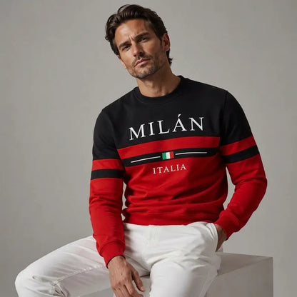 【S-6XL】Muške majice dugih rukava s natpisom „Milano Italia”