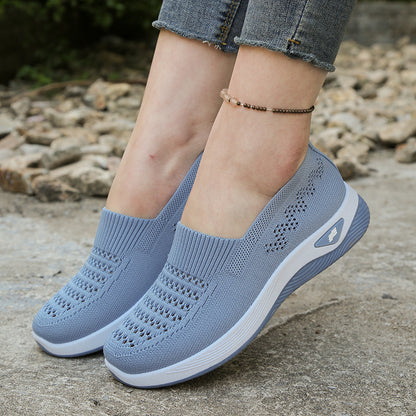 💖Oferta ograniczona czasowo🔥【35-43】🥿Nowe damskie dzianinowe, oddychające, codzienne buty, antypoślizgowe dla mam, płaskie i elastyczne.