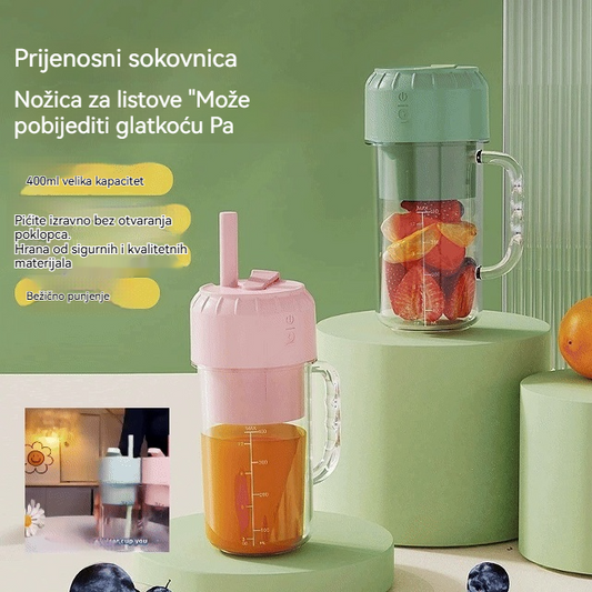 ✨🍎【400 ml】Prijenosni sokovnik — ponesite ga bilo kamo i uživajte u svježim, zdravim sokovima od voća i povrća u bilo kojem trenutku.