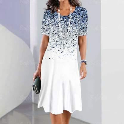 👗[Nowości letnie 42% taniej] 🔥 [S-5XL] Elegancka sukienka retro z okrągłym dekoltem