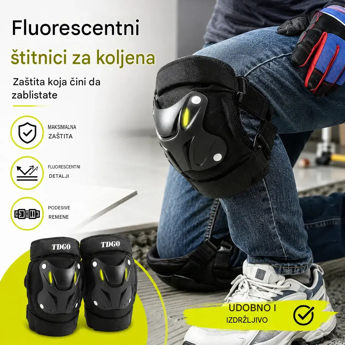✨👍 Fluorescentna zaštitna ortoza za koljeno prikladna za sva godišnja doba