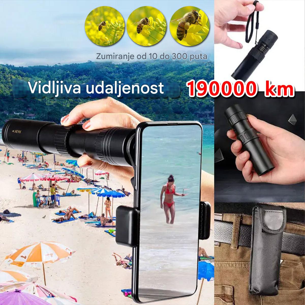 🔥🔥Visoka kvaliteta, super niska cijena🔥Monokularni teleskop visoke rezolucije, povećanje 10-300x