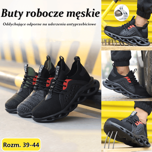Promocja na koniec miesiąca💥Buty robocze męskie 39-48✅Oddychające i odporne na uderzenia✅Odporne na przebicie✅Antypoślizgowe✅Wygodne