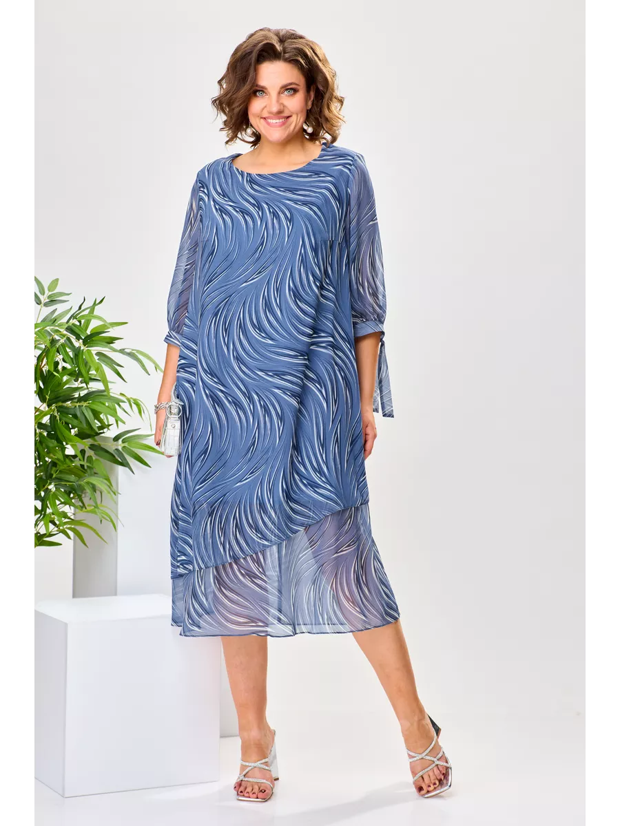 【34-60】【S-5XL】🔥Nowa elegancka sukienka w letni wzór fal-3703055