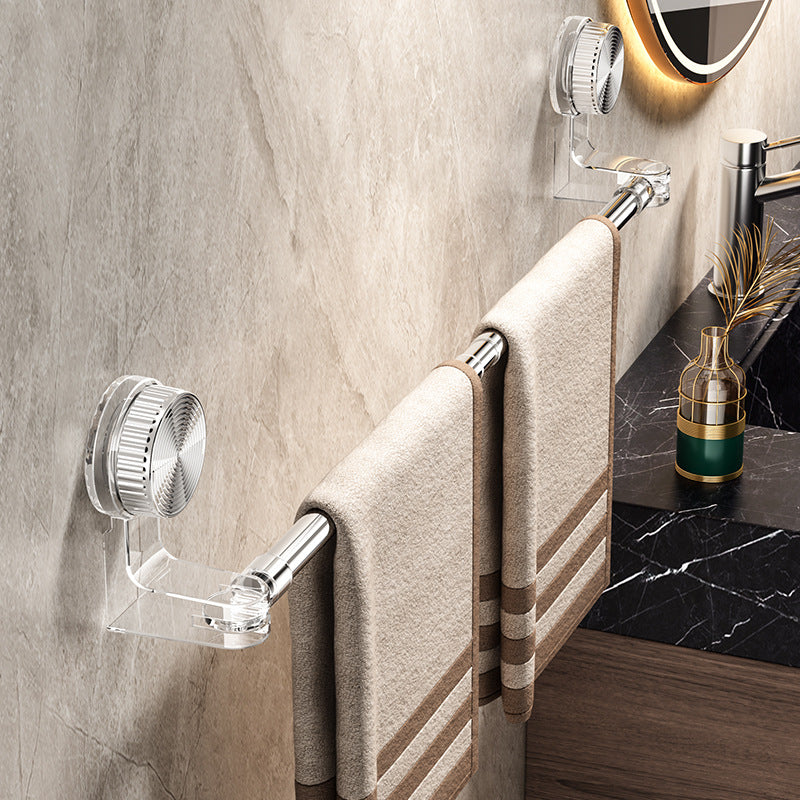 🎁【50% popust】✨🚿 Lahka zasnova brez vrtanja – Raztegljiv nosilec za brisače s priseskom