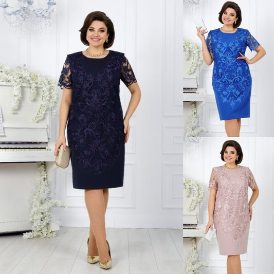 😍💖 【S-3XL】 2024 Wiosna Lato Nowa modna sukienka z krótkim rękawem i nadrukiem-3679469