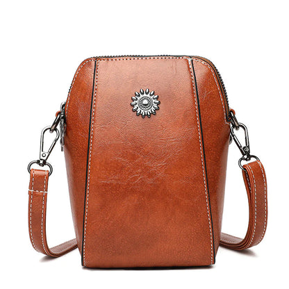 👜【Ograniczona czasowo promocja】💖Modna mini torebka na ramię 2025 - letnia nowość ze skóry naturalnej, stylowa i elegancka, mała damska torebka krzyżówka