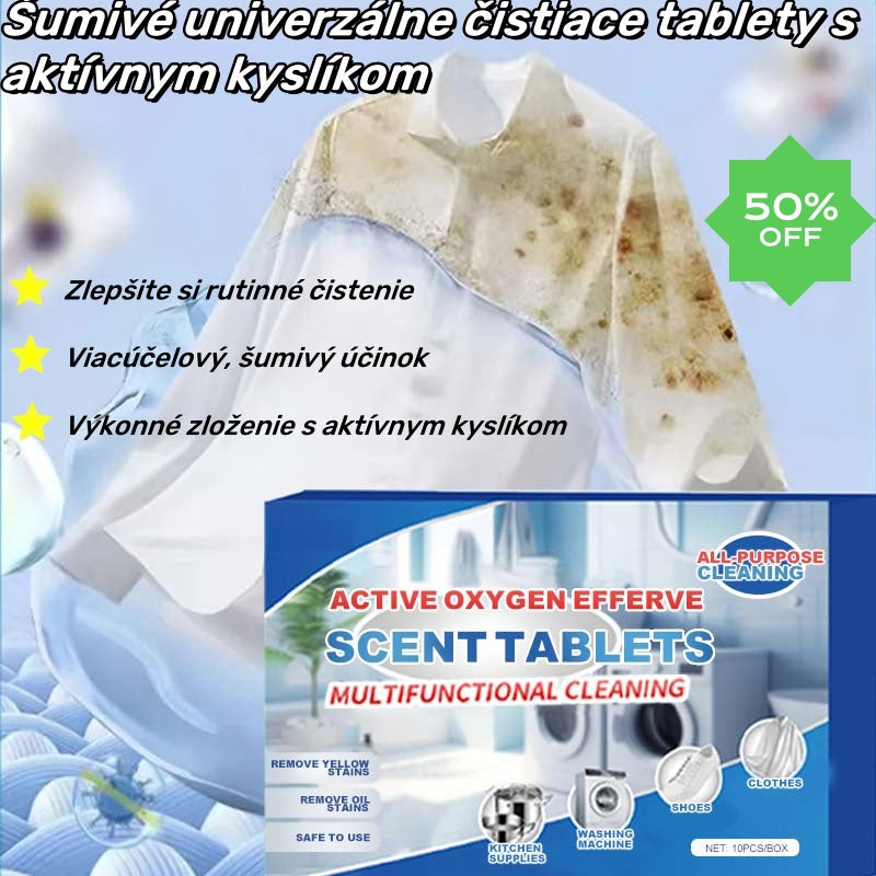 ✨【Szybkie czyszczenie】💦Musujące uniwersalne tabletki czyszczące z aktywnym tlenem 3716879